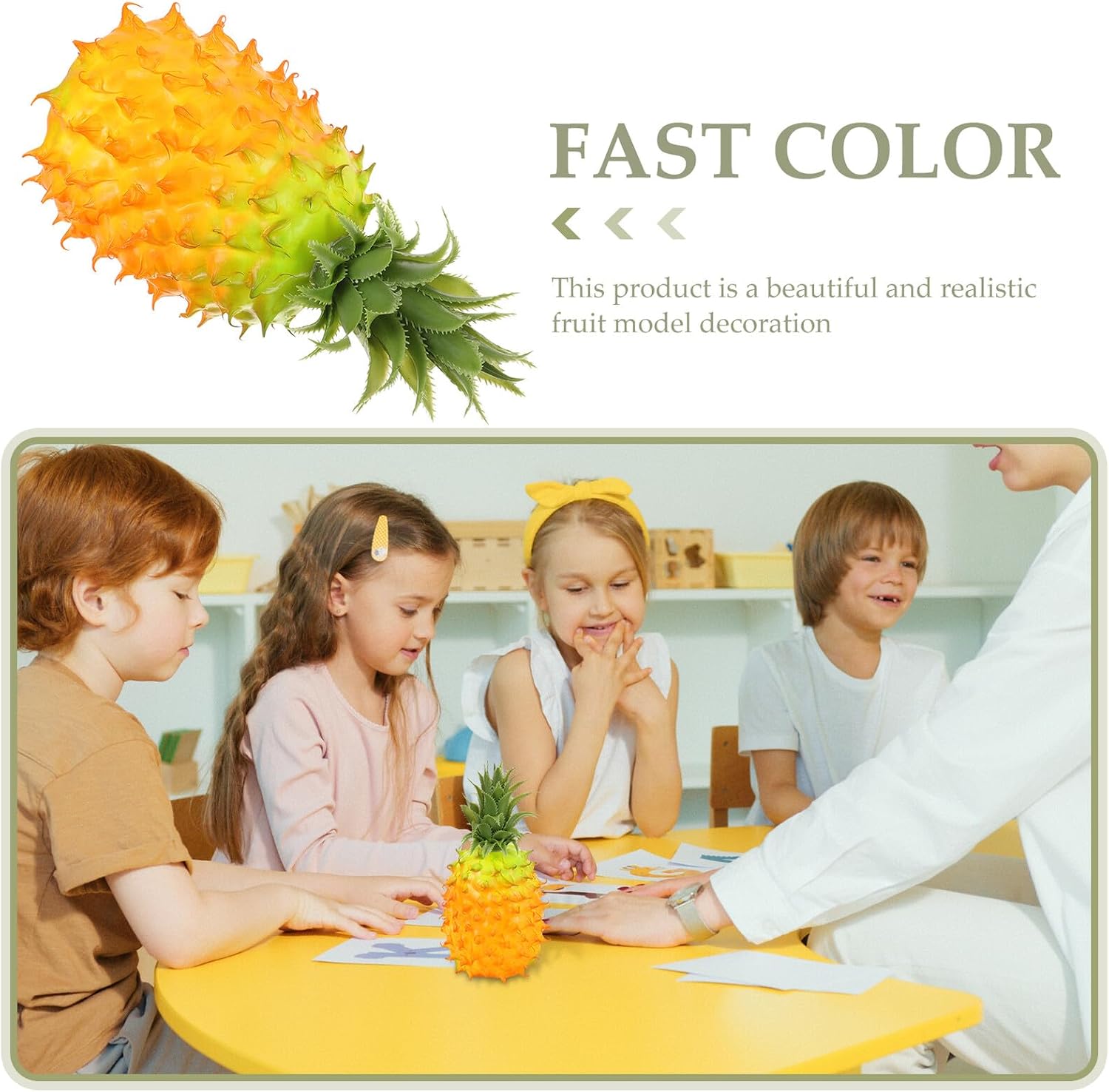 Ciieeo Artificial Pineapple Model Large Foam Fake Fruit Prop Realistic Simulation Home Cabinet Table Decoration Photography Display