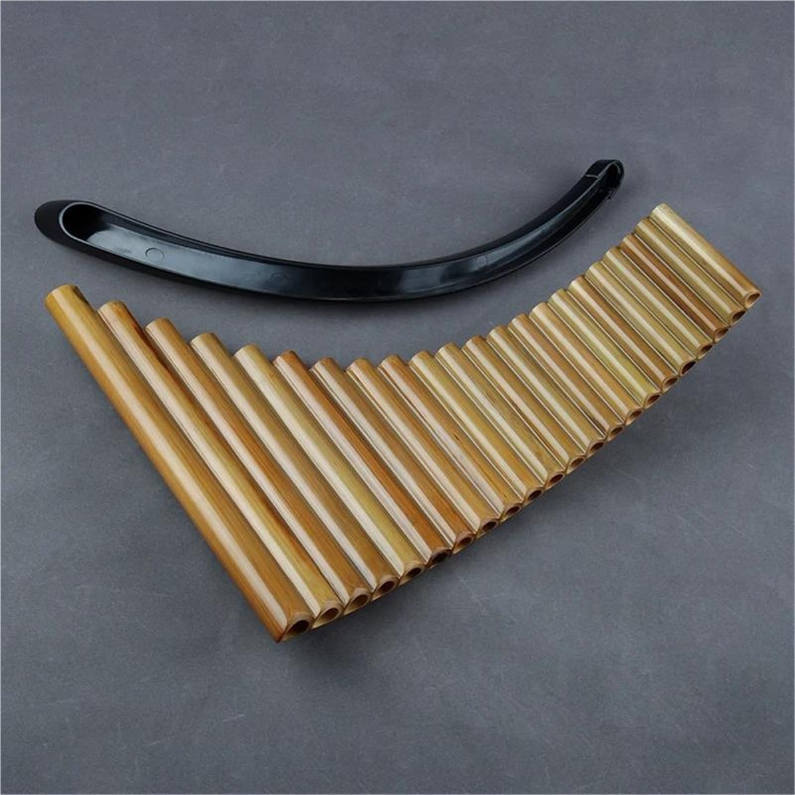 Pan Flute Instrument Flûte De Pan Gauche Droite Clé G Plateau Amovible Couleur Originale Instrument À Vent Tuyau De Poêle Fait À La Main 22 Tubes(R)