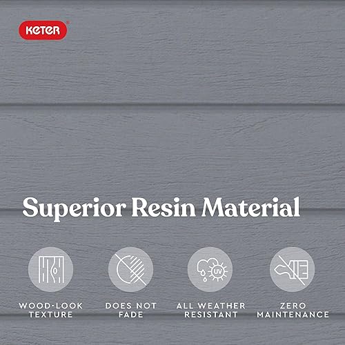 Miniatura 6 de Cobertizo de almacenamiento Keter Manor al aire libre, Gris/Blanco