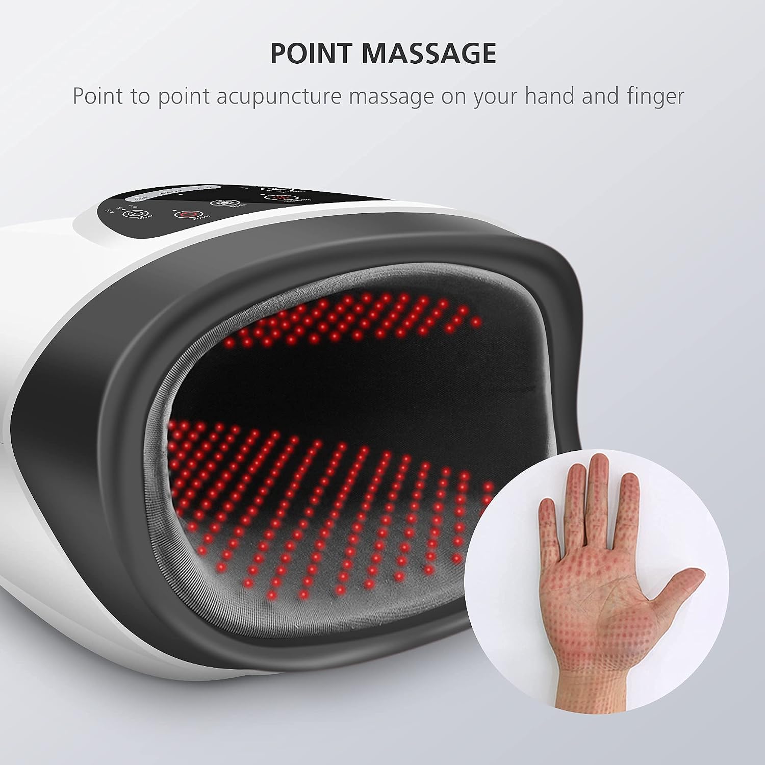 COMFIER Rechargeable Heated Hand Massager, Hand Massage Tool with Compression & Heating,3 Modes & 3 Levels,Cordless Hand Massager for Arthritis,Carpal Tunnel,Finger to Wrist(Black),Gifts for Men