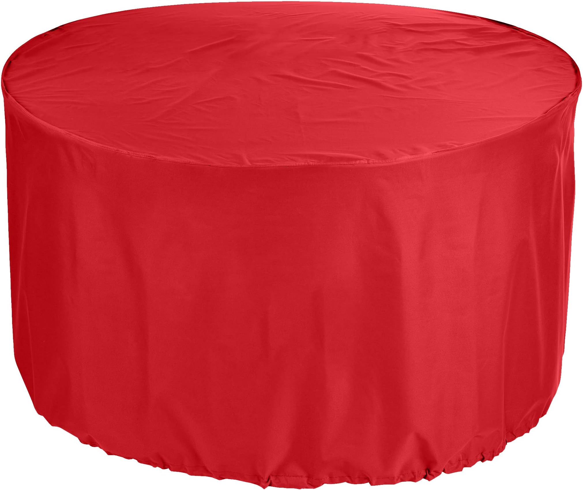 KaufPirat Premium Tarpaulin Round Garden Table Cover Ø 255x110 cm Outdoor Daybed Cover Outdoor Furniture Cover Table and Chair Dust Cover Waterproof Round Patio Table Cover 600D Oxford Fabric Red