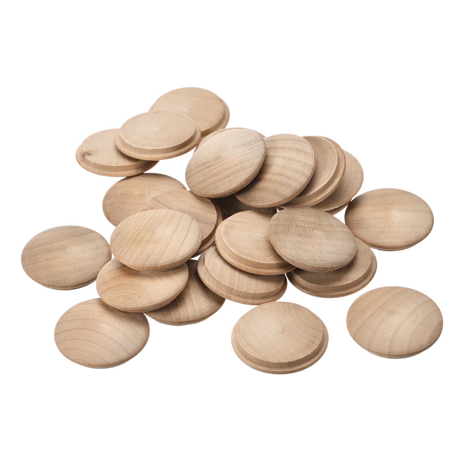 Uxcell 40-Pack Wood Button Plugs – 12mm Hardwood Screw Hole Covers, Mushroom Caps For Furniture, Cabinets & Woodworking