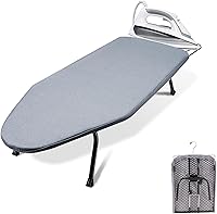 Vista 14 de SheeChung Tabla de Planchar Pequeña 12"x32" Tabla de Planchar Plegable con Funda de Algodón y Almohadilla, Tabla de Planchar Compacta de Mesa