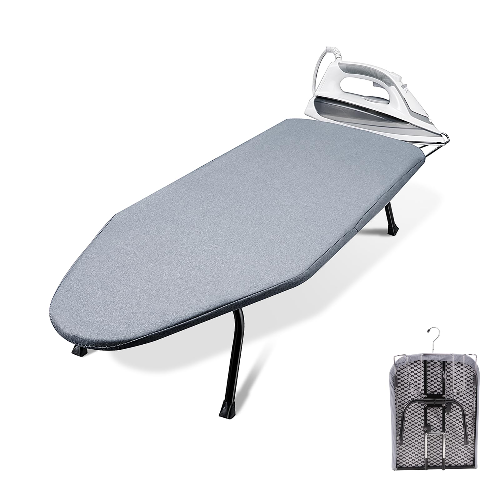 SheeChung Small Ironing Board with Rest,Mini Foldable Iron Board,32" Lx12 W