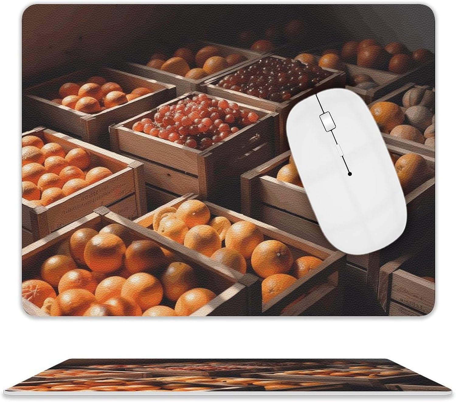 Fruit Display Mousepad Waterproof Non-Slip Rubber Base MouseMat Stitched Edge Funny Gaming Mousepad for Home Office Dorm Desk Decor Accessories 8x10 Inches
