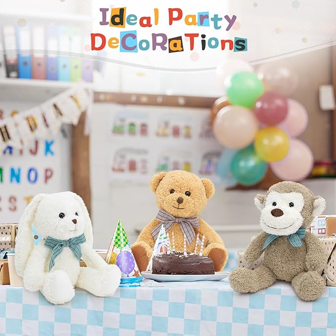 Set de 5 Peluches MaoGoLan 13 pulgadas - Oso, Conejos, Mono, Panda miniatura 3