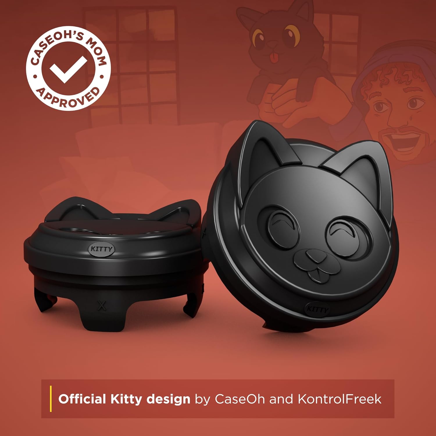 KontrolFreek CaseOh Performance Thumbsticks® – Kitty! Edition | Made for Xbox One & Xbox Series X Controller | Black 3 71TiYLZQ2mL. AC SL1500