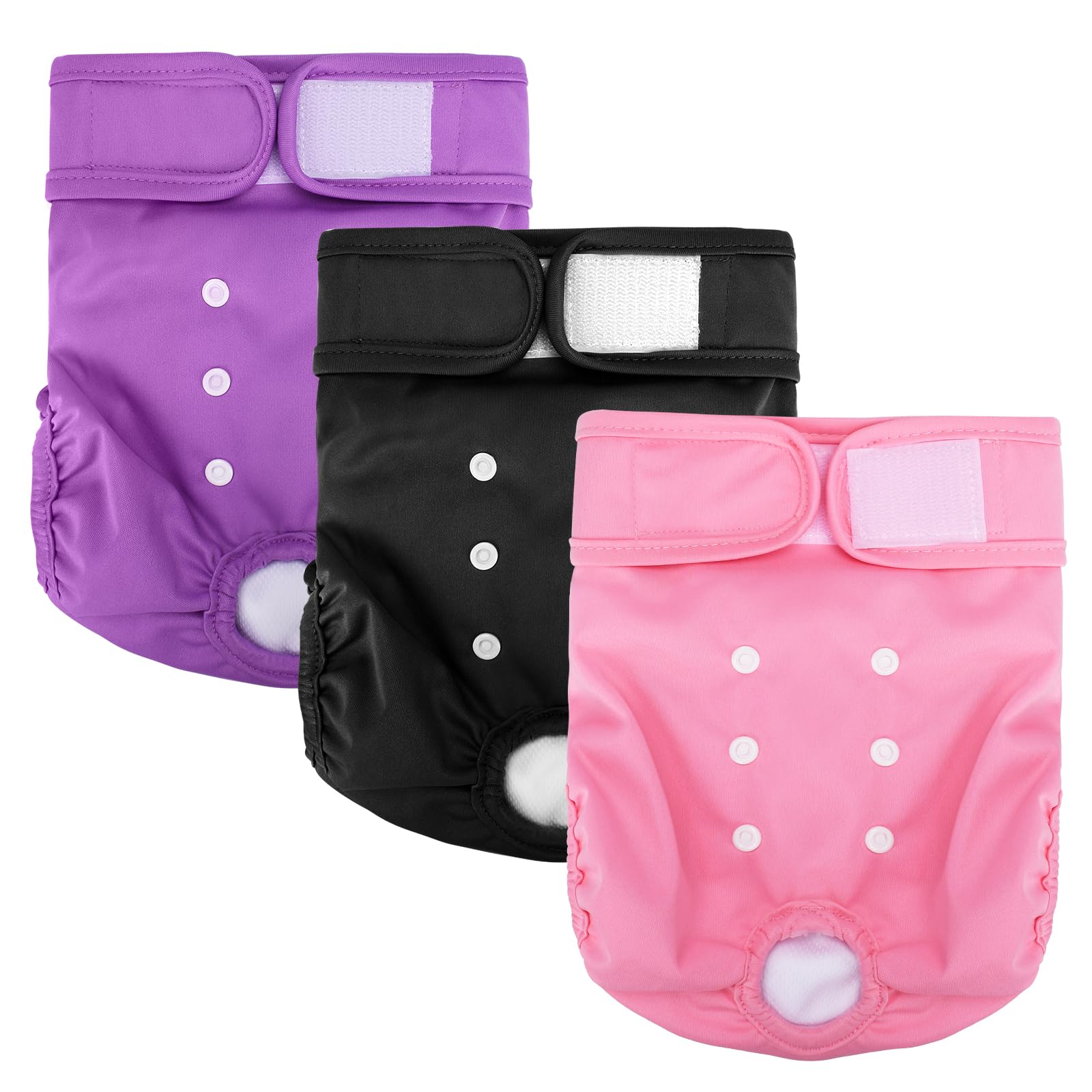 TAVADA Pañales Reutilizables para Perros, Pañales Perro Hembra [Juego de 3 Piezas] Altamente Absorbentes, Lavables a Máquina (L)