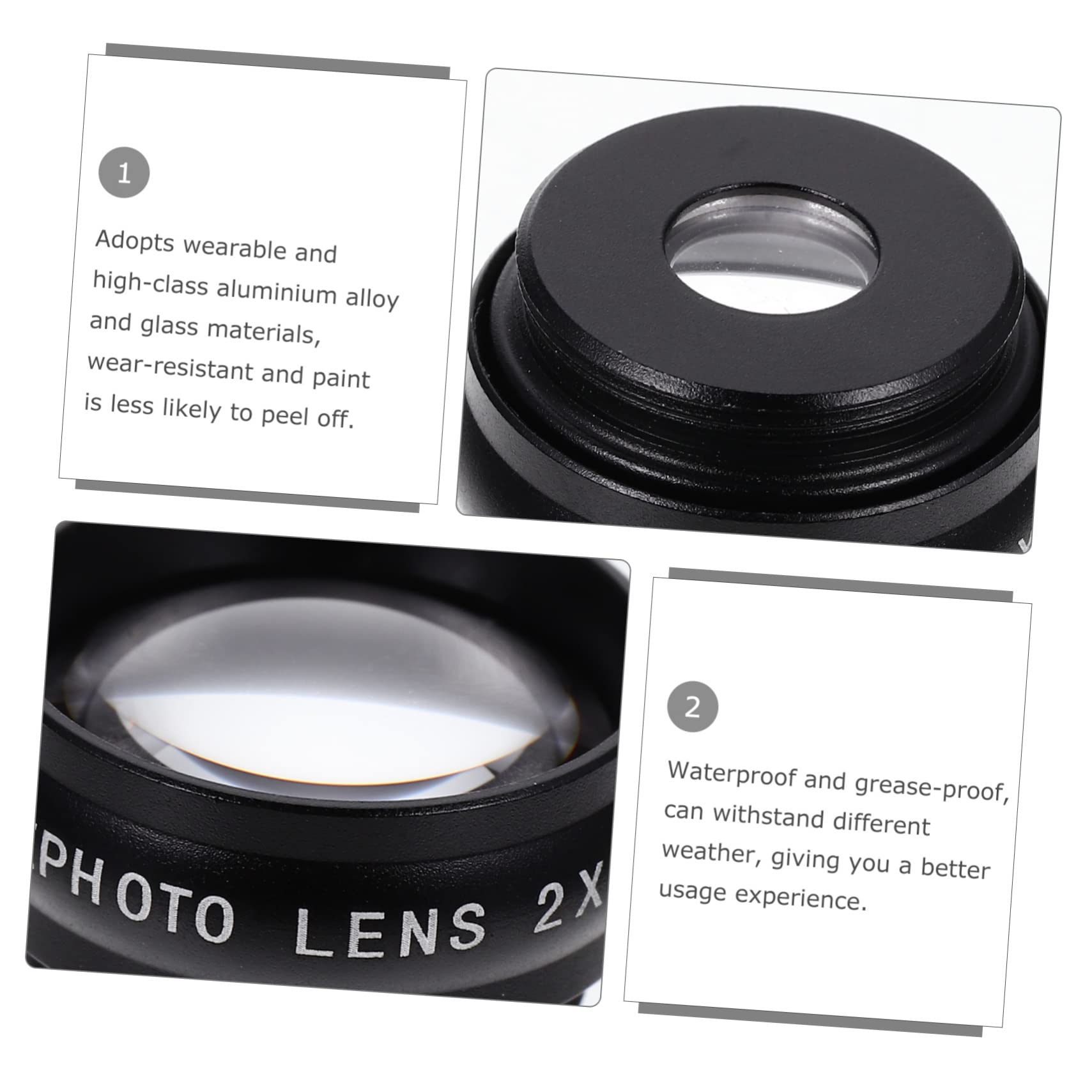Abaodam 3juegos Kit De Lentes para Teléfono Lente Macro y Gran Angular Diseño Clip Compatible Smartphones Fácil Instalación Material para Fotografías Detalladas y Ampliadas