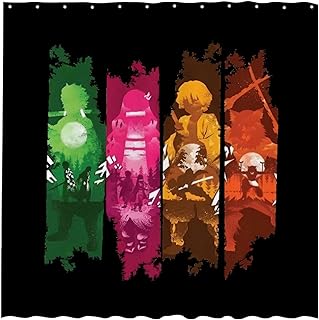 Funnytree Battle Shower Curtain, Video Game Bathroom Decor, Durable Easy Care Washable, 72"X72"(Hooks Not Included) SC00041-002