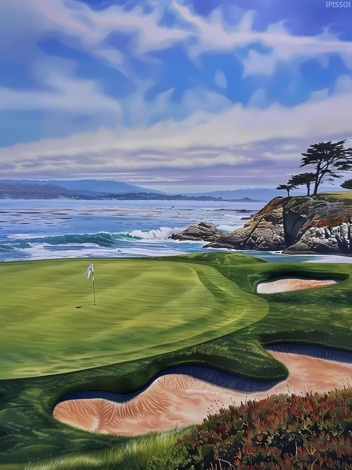 IPISSOI Beautiful Golf Course Diamond Painting Kit for Adult Diamond Painting Kit for Adult Golf 5D Diamond Dots Kits Painting Crafts for Home Decor 12x16in/30x40cm