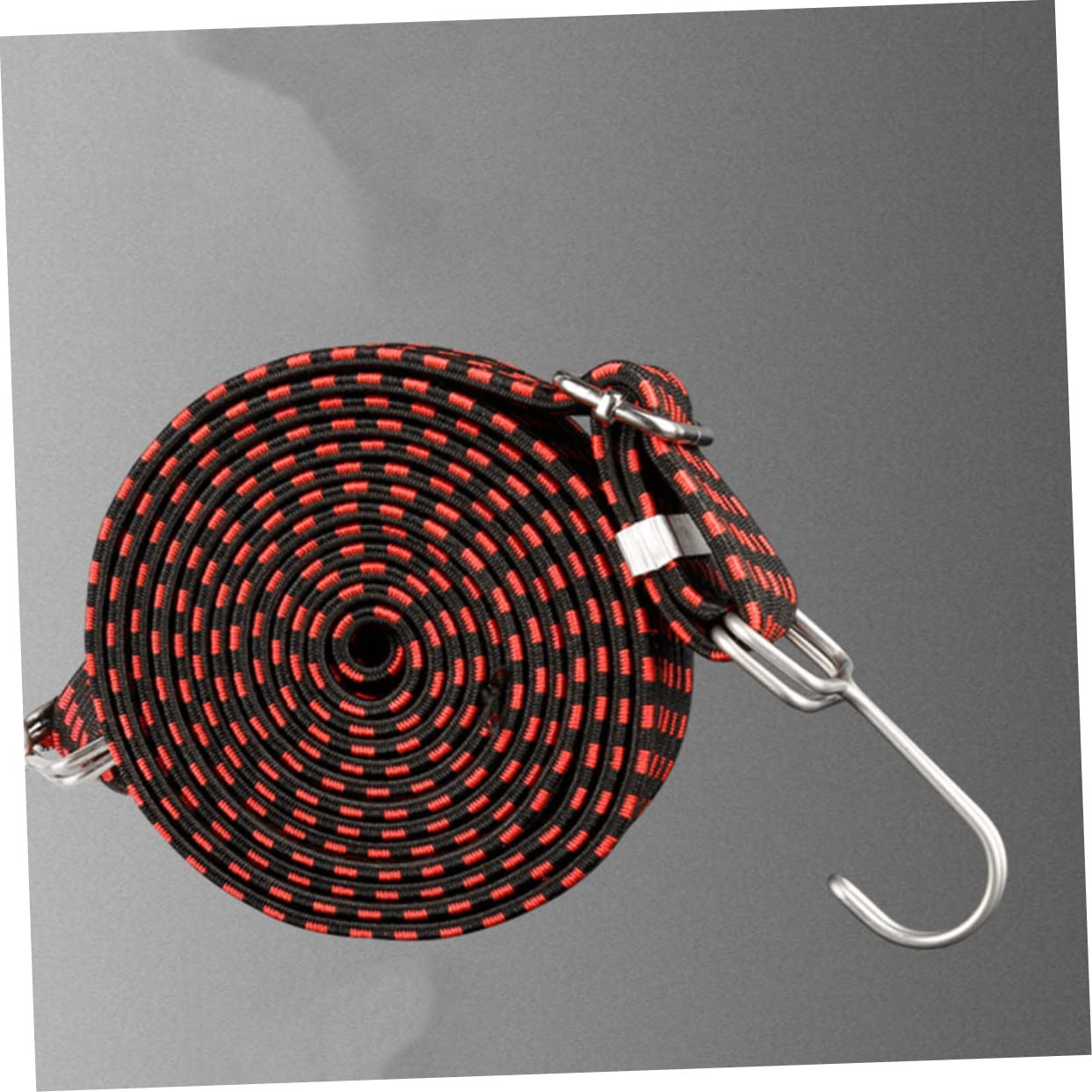 Cuerda de salto bungee para bicicleta, correas de equipaje para maletas anchas, trinquete de bicicleta, correa de amarre, cuerda elástica, banda elástica, mosquetón, correa de cuerda elástica (rojo