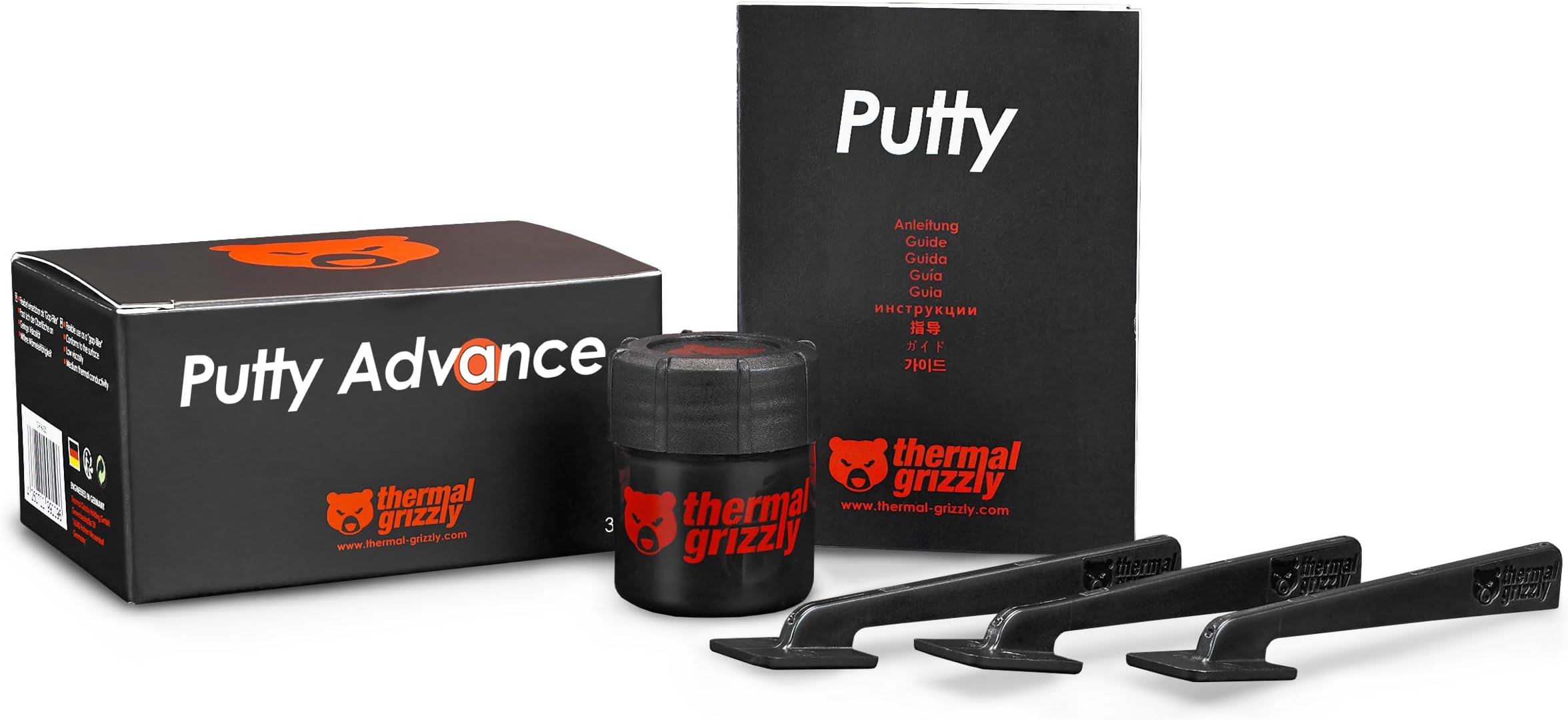 Thermal Grizzly TG Putty Advance - 30 Gram - Electrically Non-Conductive Thermal Putty for GPU Modding and Thermal Pad Replacement