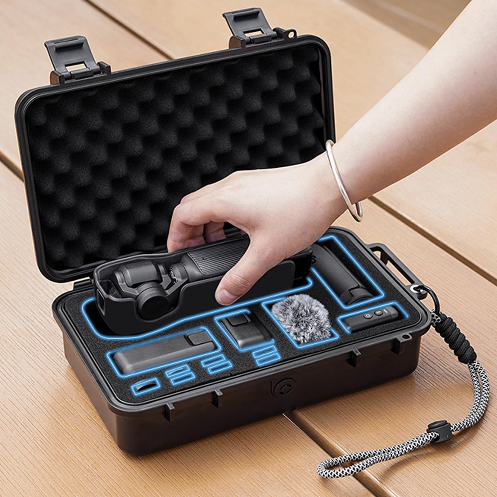 Custodia rigida per fotocamera tascabile Custodia da viaggio antideflagrante antiurto antipioggia per accessori Pocket 3