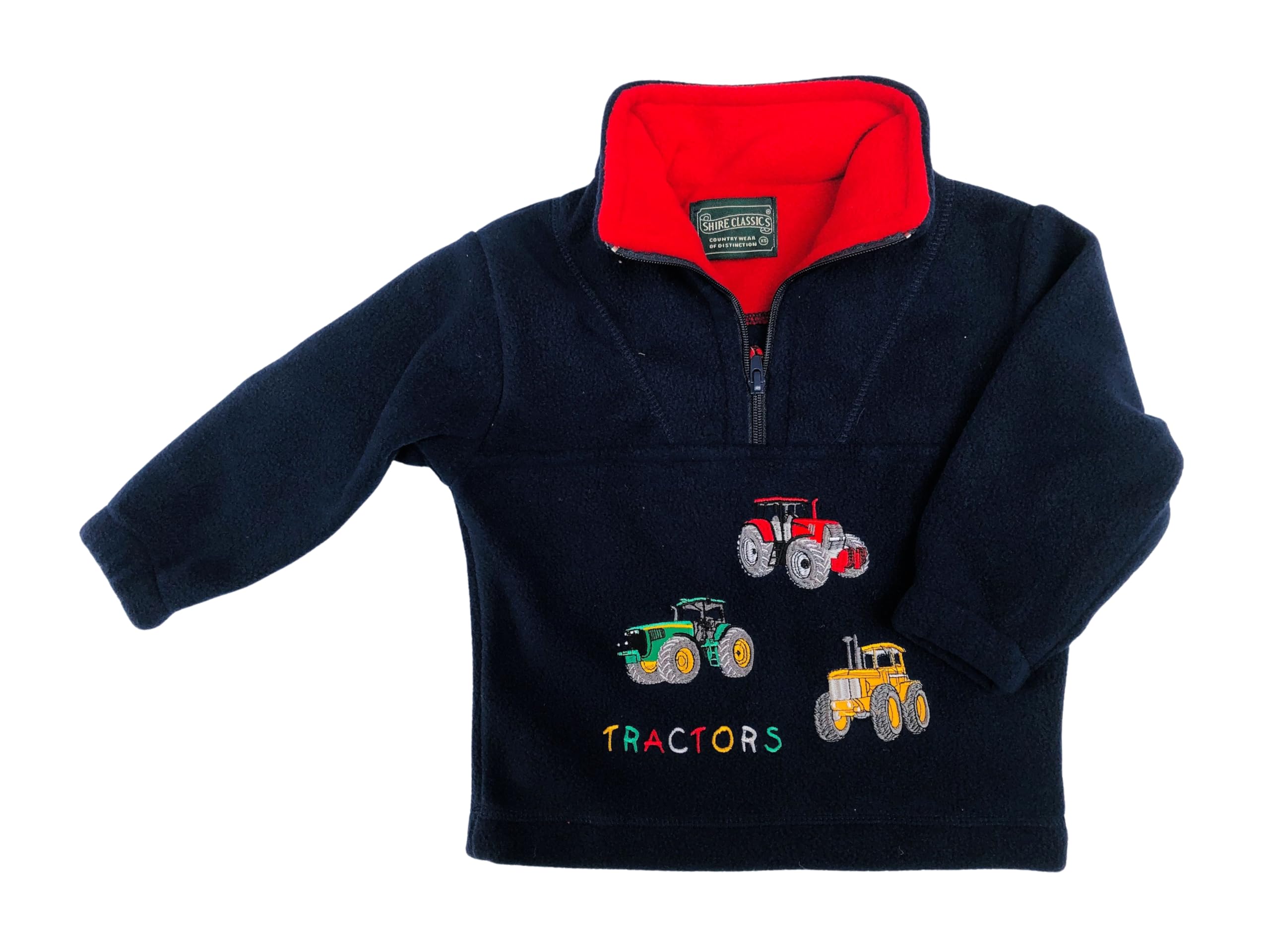 shire classics boys tractor fleece/jumper/top (as8, age, 4_years, 5_years, regular) Navy