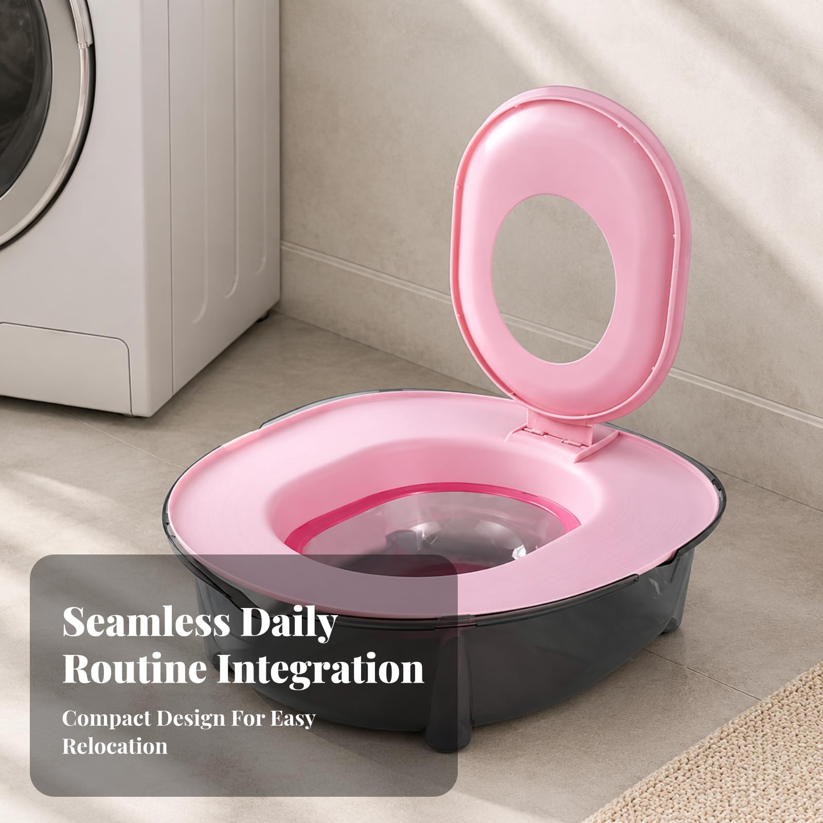 Lettiera con Bordo Rialzato Stabile, Rosa