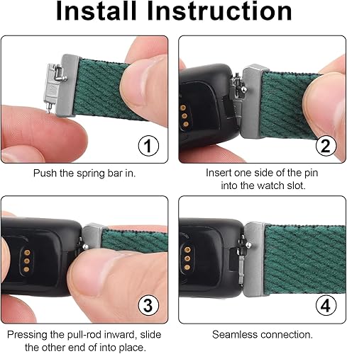 Miniatura 3 de Meliya Bandas elásticas para Fitbit Inspire 3 para mujeres y hombres, correa de nailon elástica suave y ajustable de repuesto para Fitbit Inspire 3