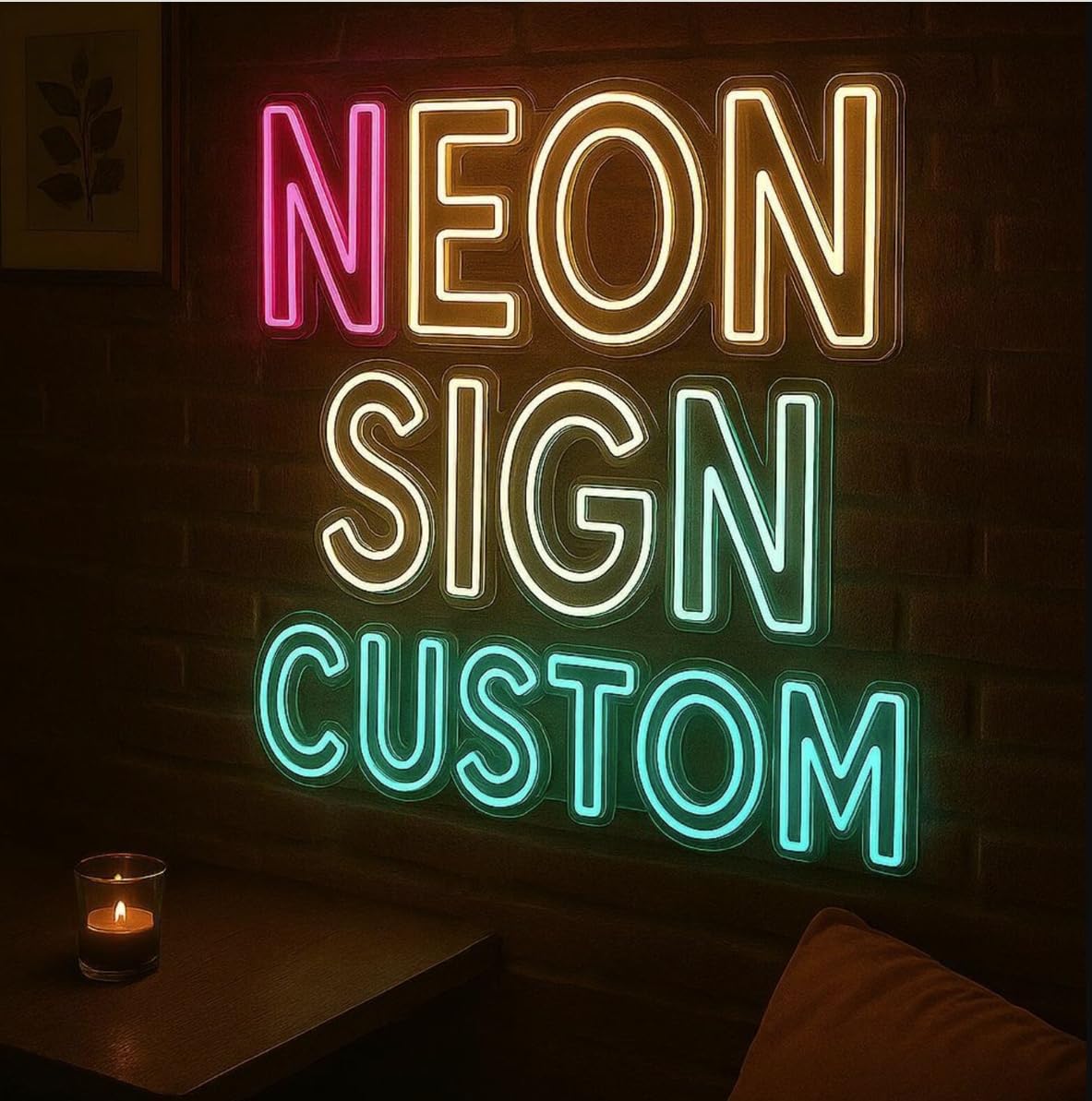 Oświetlenie neonowe LED, znak, z wieloma trybami migania, dekoracja reklamowa, na witrynę sklepową, do biura, sklepu i restauracji