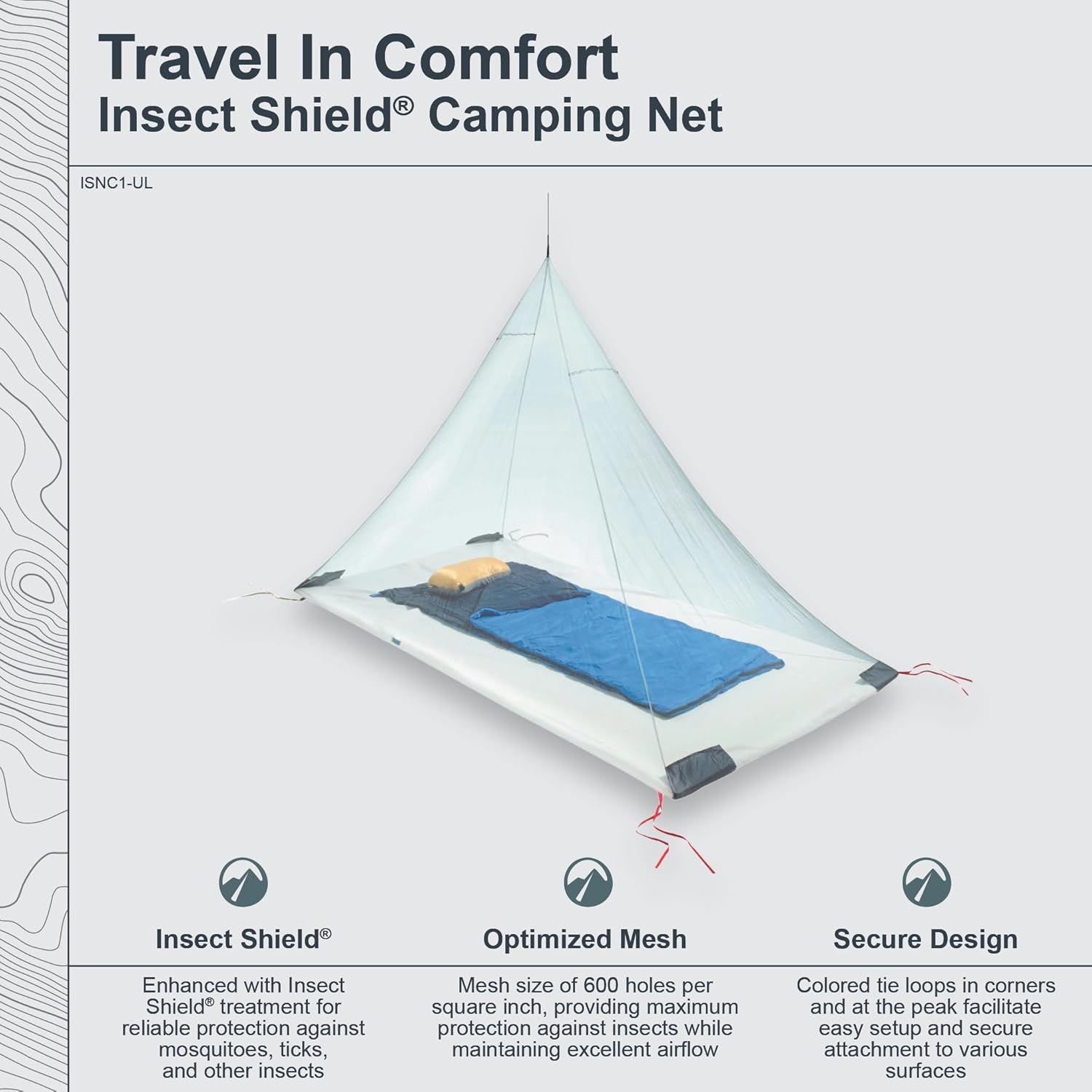 COCOON - Premium - Insect Shield - Ultralight Camping Net - Single