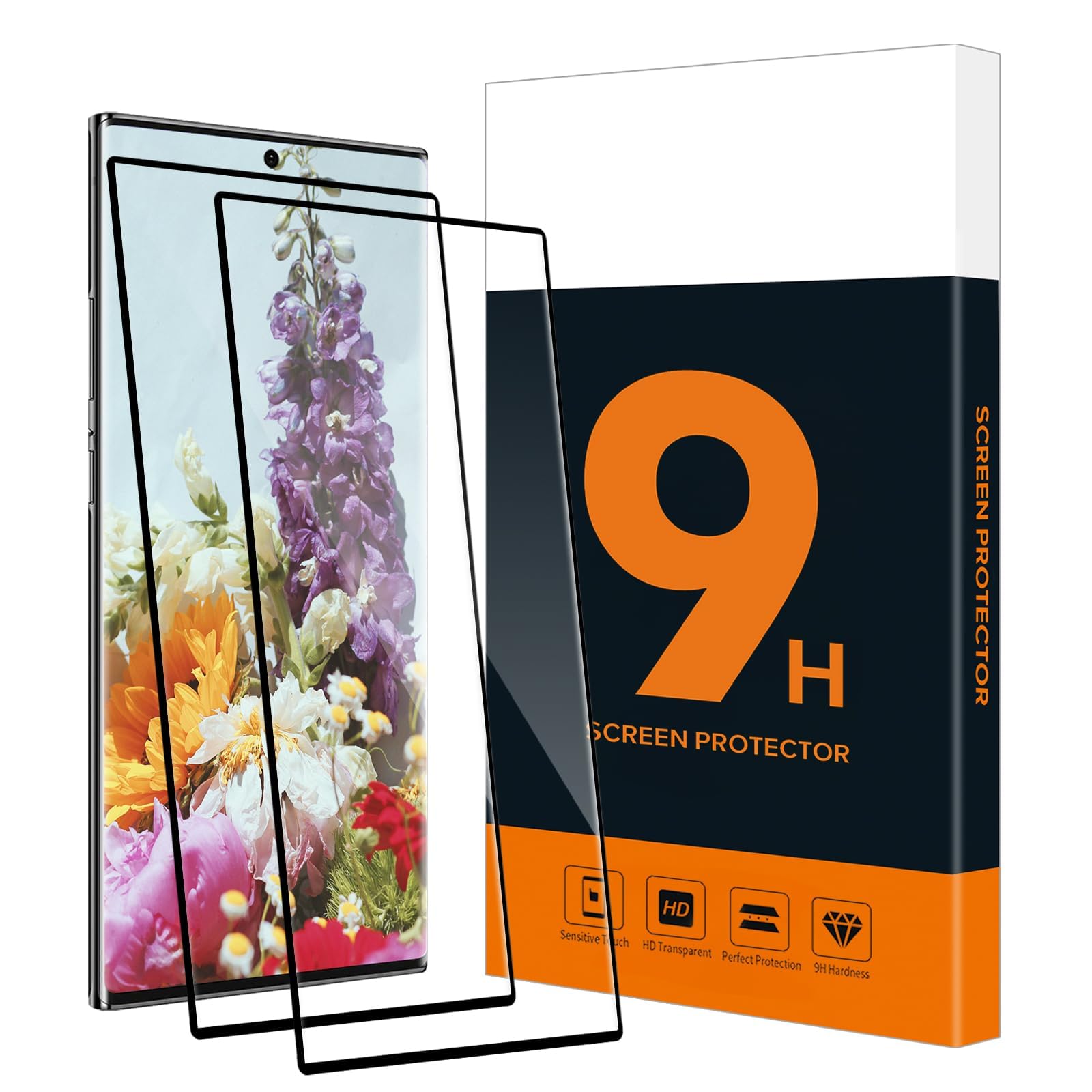 Cable Leader 2 Stück Schutzfolie für Panzerglas für Samsung Galaxy S24 Ultra 5G, 9H Härte, 3D Kante Schutzglas, Sensitive Touch, Blasenfreie, Ultra-Klar Samsung S24 Ultra Displayschutz