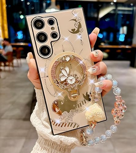 Miniatura 10 de Funda para Samsung Galaxy A32 5G (no compatible con A32 4G) para mujeres y niñas, diseño de lujo, bonito diseño de diamantes de imitación de