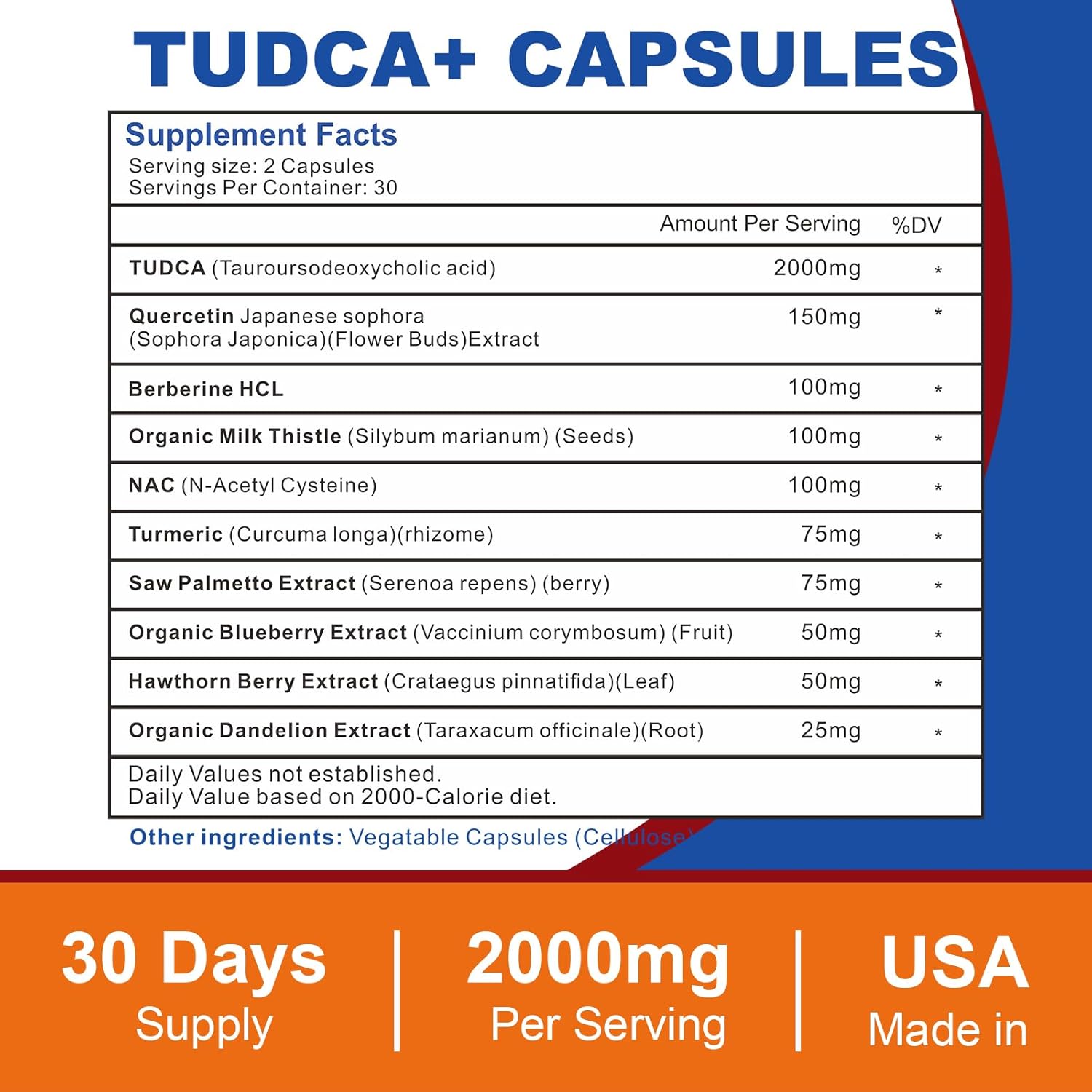 2000mg Tudca Liver Support Supplement, Tudca Bile Salt with Milk Thistle and Nac,180 Capsules for 90 Days,Support for Liver, Detoxification,Immune System - Image 2