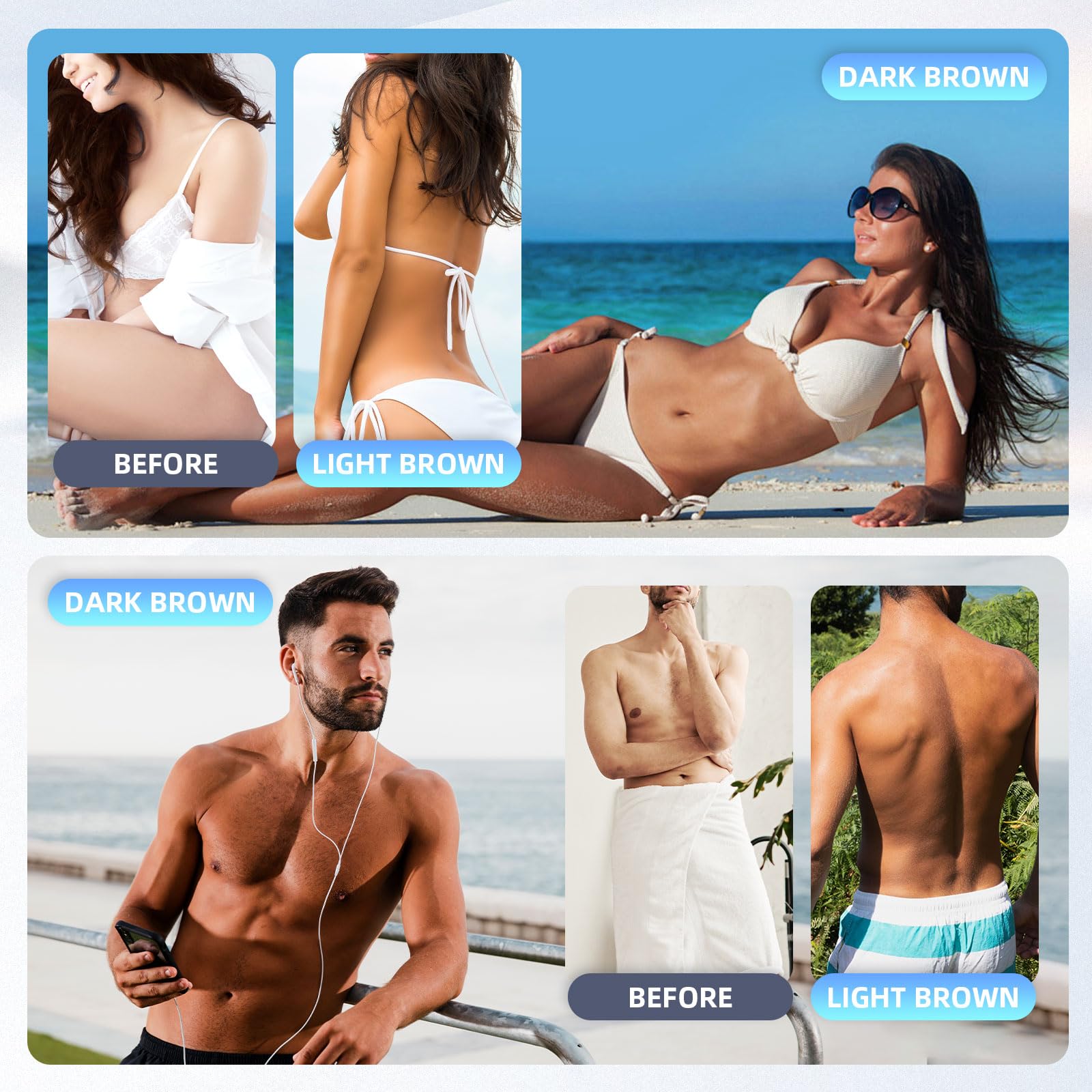 Solarium para el hogar, 460 NM, lámpara de bronceado redonda portátil con 250 ledes, 50 W, soporte ajustable y gancho para colgar, bronceador facial para el hogar para el cuerpo
