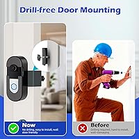 Vista 5 de Anti-Theft Video Ring Doorbell Mount, Compatible with Video Doorbell, No Drill Adjustable Mounting Bracket Holder for Wireless Doorbells in