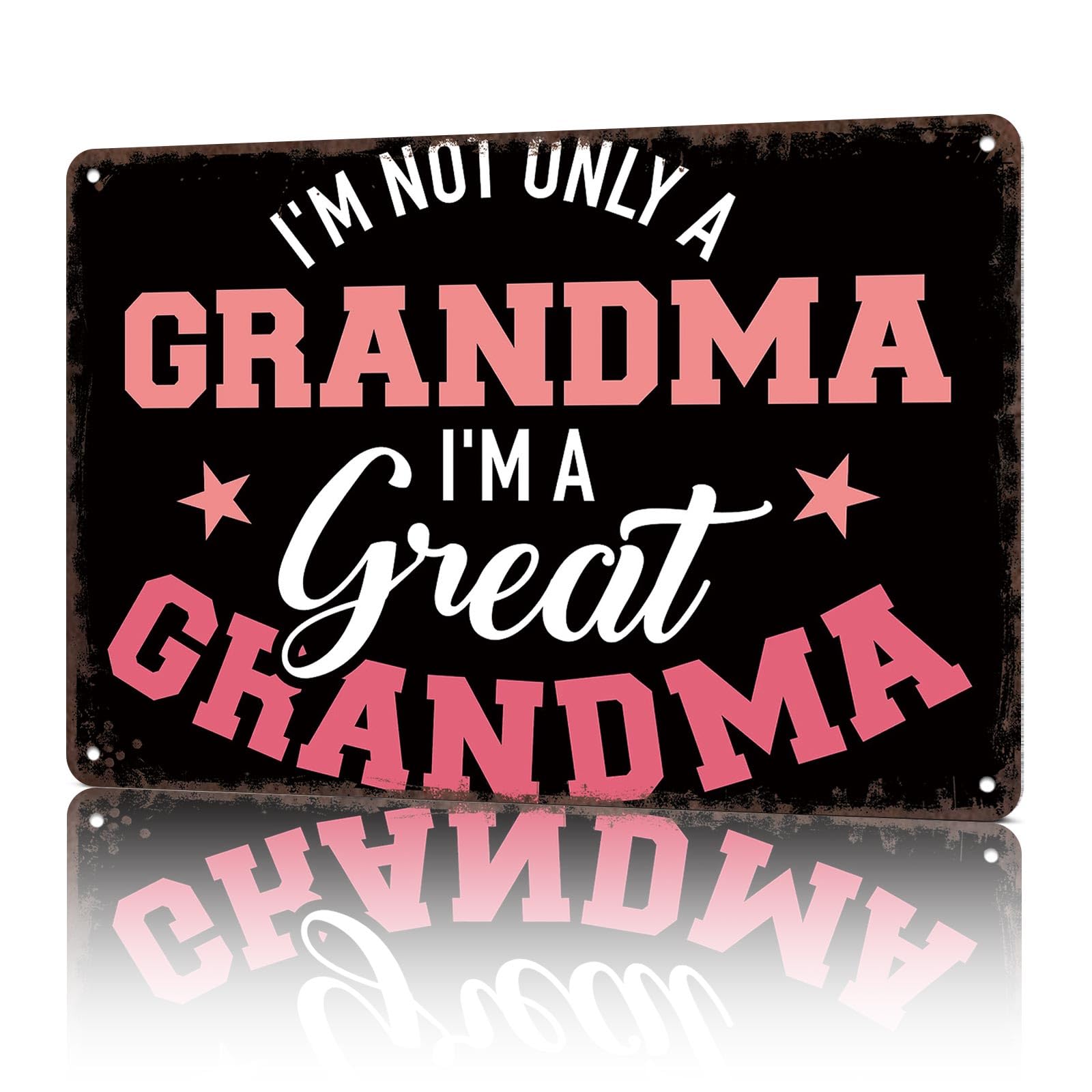KWQDOZF Vintage Metal Signs ImOnly A Grandma Im Funny Tin Sign Poster Wall Art For Home Room Bedroom Office Decor 8x12inch