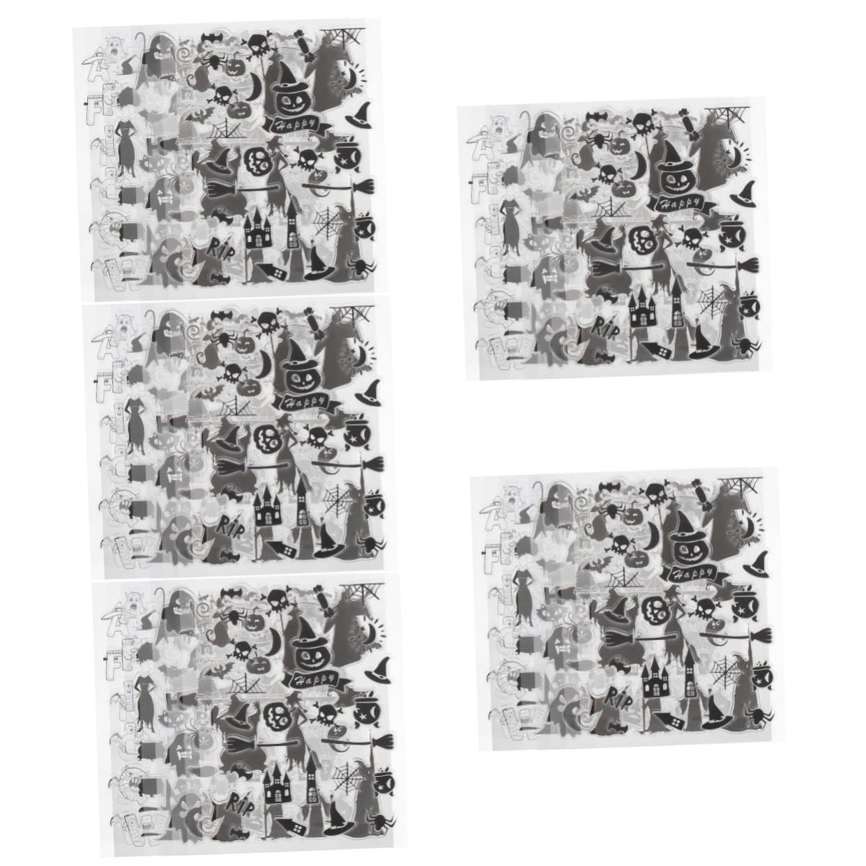 SEWACC 50stücke Halloween Silikonstempel Teiliges Transparentes Scrapbooking Zubehör Mit Kreativen Motiven Für Feste Leicht Zu Reinigen Und Wiederverwendbar Für Bastelprojekte Und