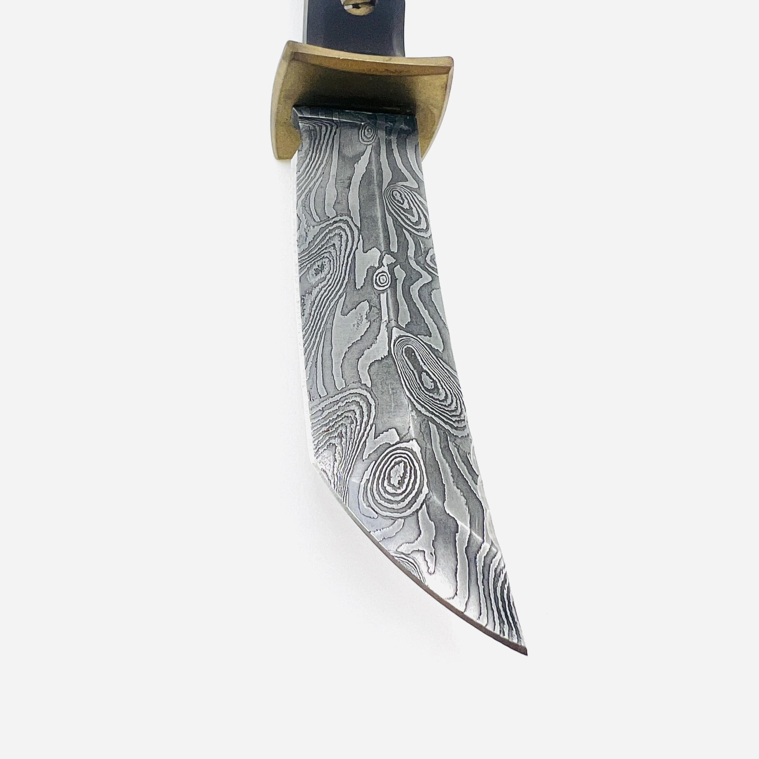 Handcrafted Damascus Steel Tanto Knife 4-inch Blade in Water Current Pattern Black Micarta Handle Custom Sheath 8 5-inch
