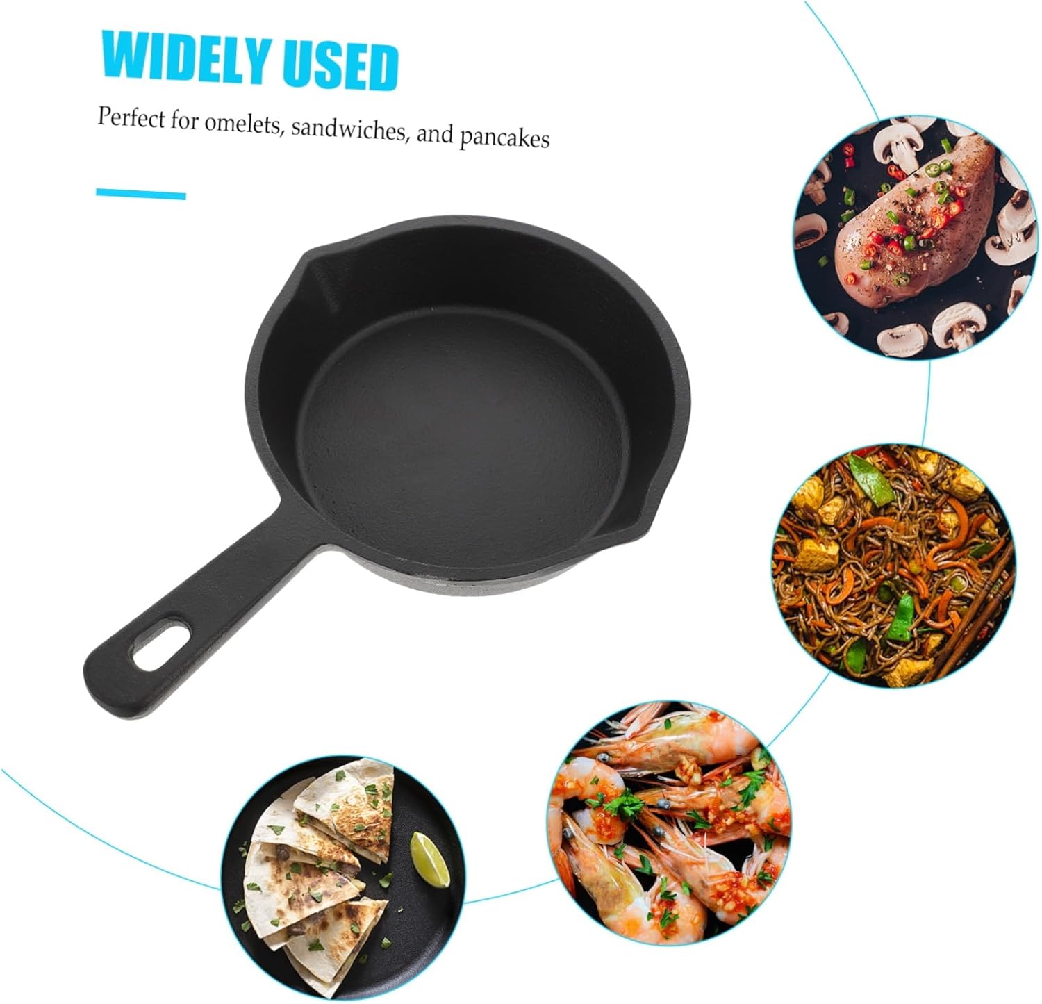 Nonstick Frying Pan Cast Iron Square Pancake Pan Gas Induction Cooker Easy-release Surface for Omelets Pancakes