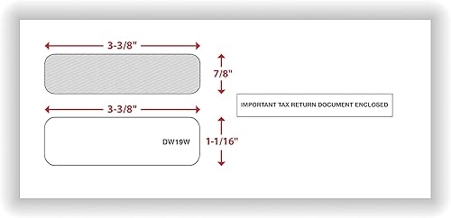 Miniatura 7 de Sobres autosellables de doble ventana para formularios de impuestos 1099 de 3 en adelante - 9 x 5-58 pulgadas - Paquete de 100 sobres de impuestos