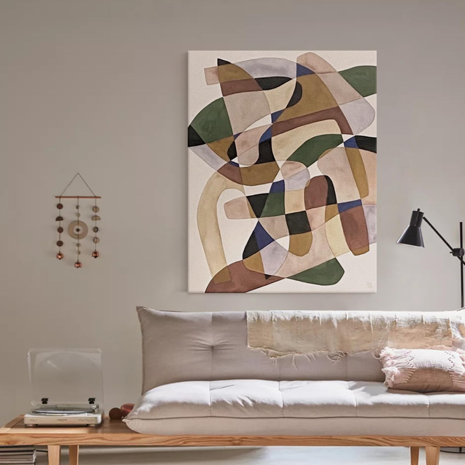 Peintures à l'huile sur toile peintes à la main, œuvre d'art abstraite colorée haut de gamme