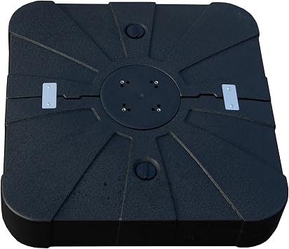 Domi Patio Umbrella Base with Wheels, Water & Sand Filled Weighted Base for Most Cantilever Offset Umbrella, 260LBS, Square Black,34 X 34