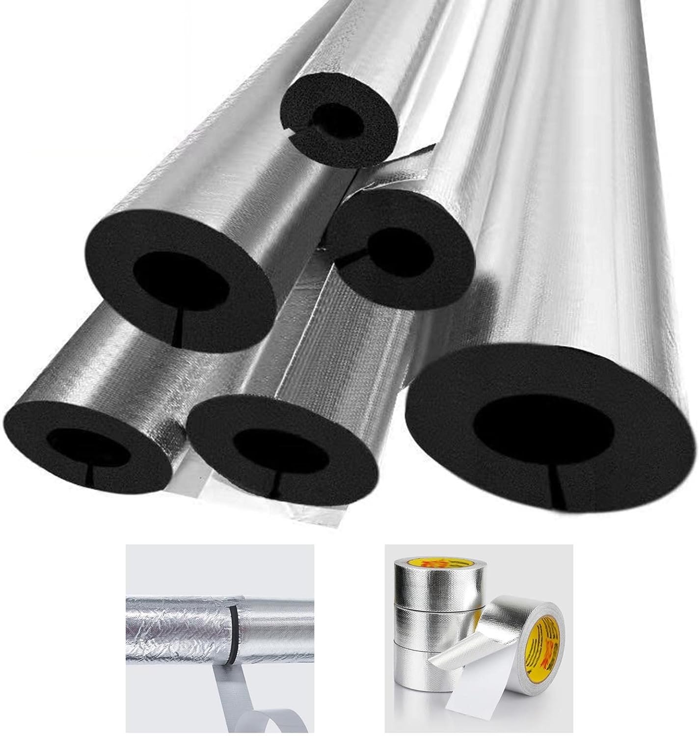 PATIKIL Rohrisolierung Aus XPE-Schaum - 50mm Innendurchmesser Für Wasserleitungen & Klimaanlagen