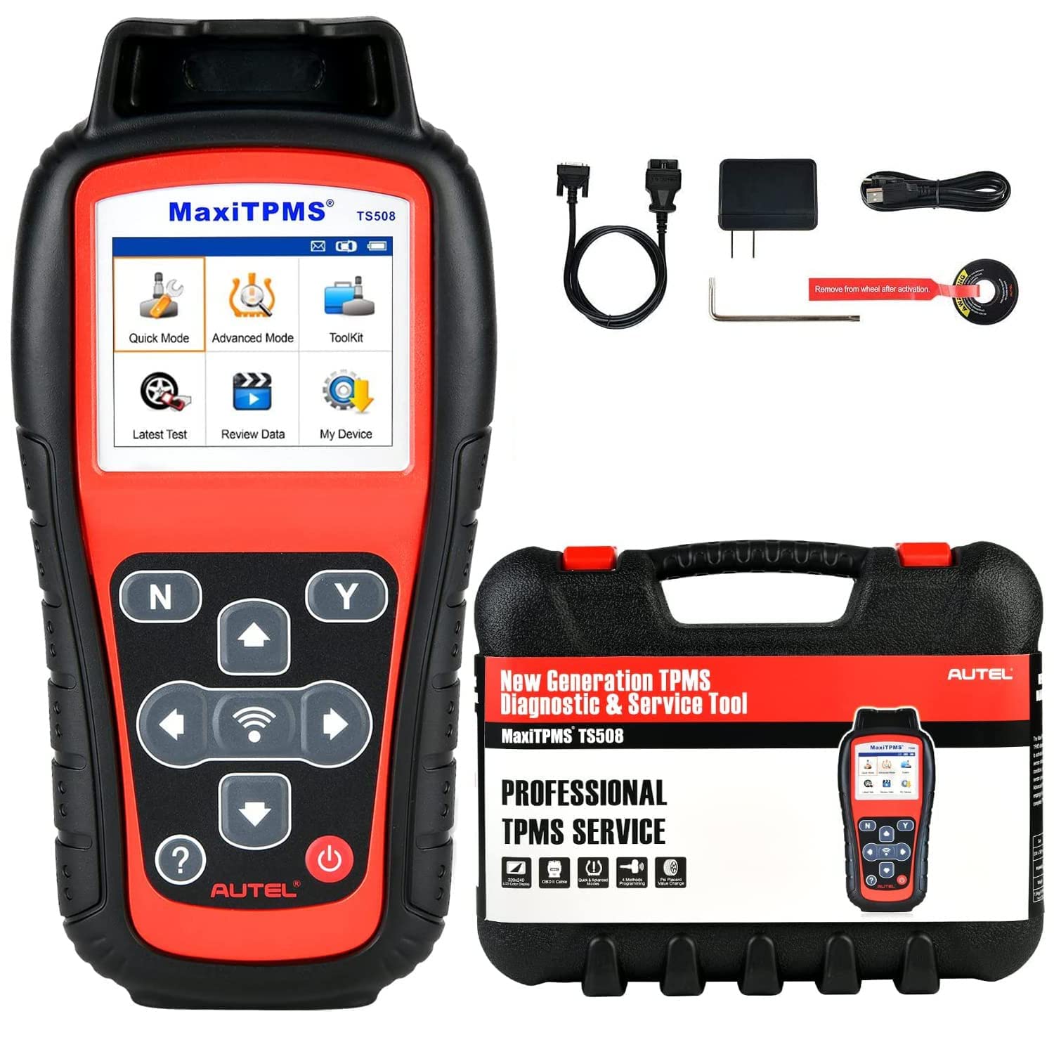 Autel MaxiTPMS TS508 TPMS Relearn Tool-2022 Activate/Relearn All Sensors, Read/Clear DTCs, TPMS Rese