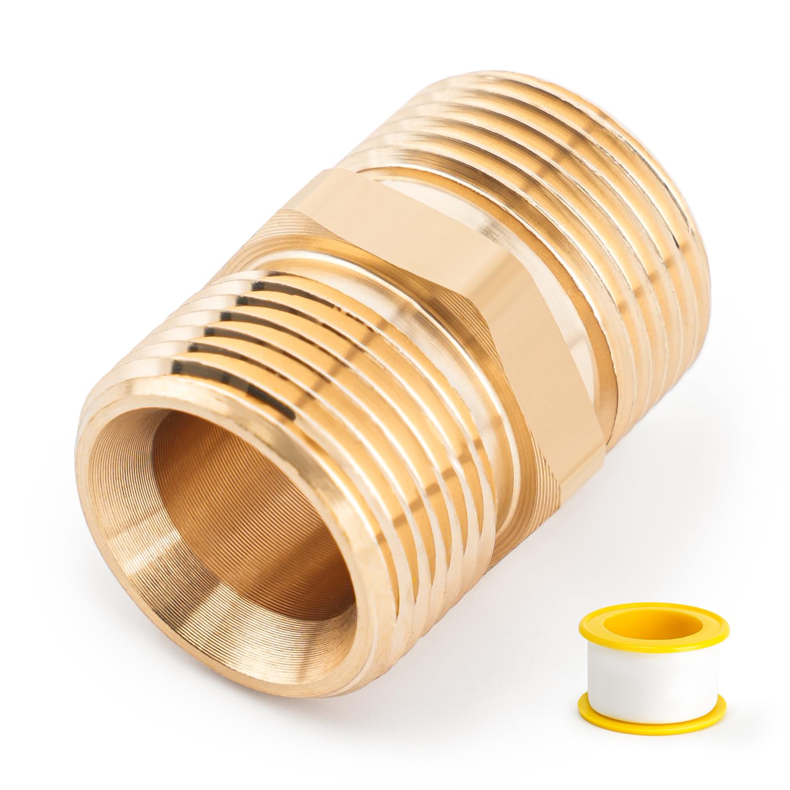 Photo 1 of ECuoPix Pressure Washer Hose Connector, M22 14mm Pressure Washer Hose Adapter, Easy for Pressure Washer Hose Extension, 5000 Psi Brass Heavy Duty Male to Male Hose Coupler