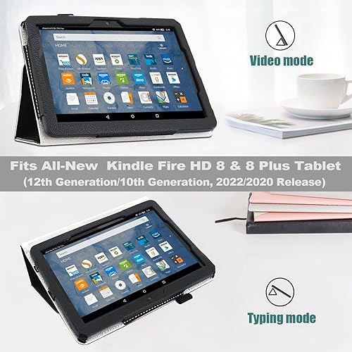 Miniatura 5 de ACdream Funda para tablet Fire HD 88 Plus (12 generación10 generación, versión 20222020), funda de piel folio, soporte plegable, apagado automático