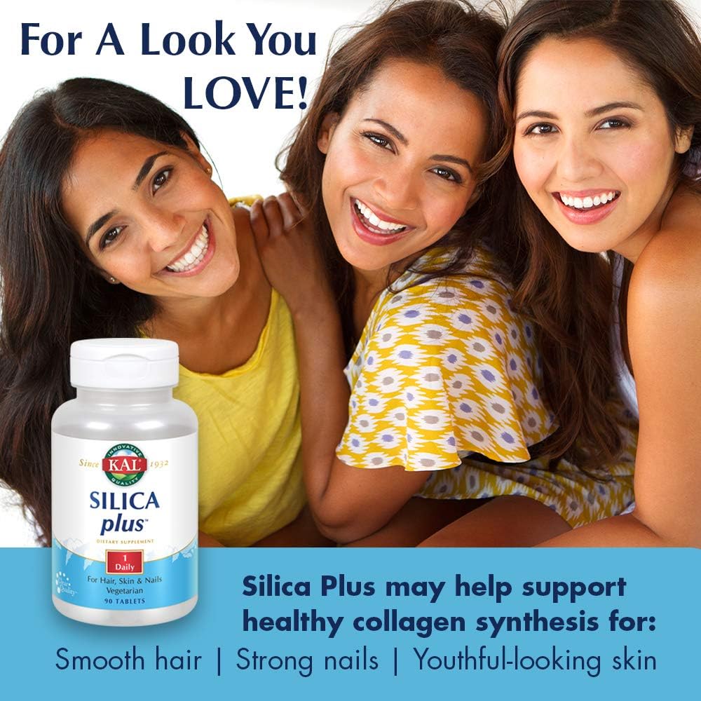 Kal Silica Plus Tablets, 90 Count : Health & Household