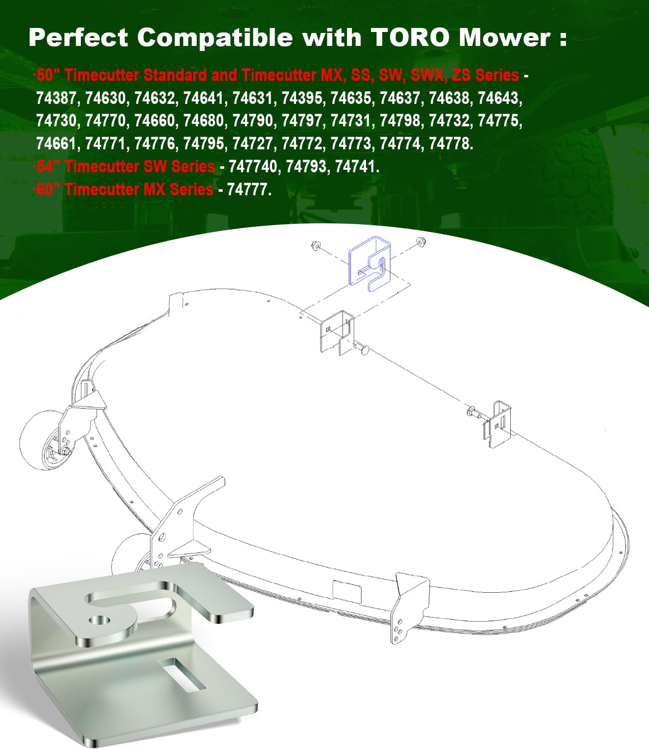 Amazon.com : ONYUOKU 131-4138 Right Hand Deck Hanger Bracket