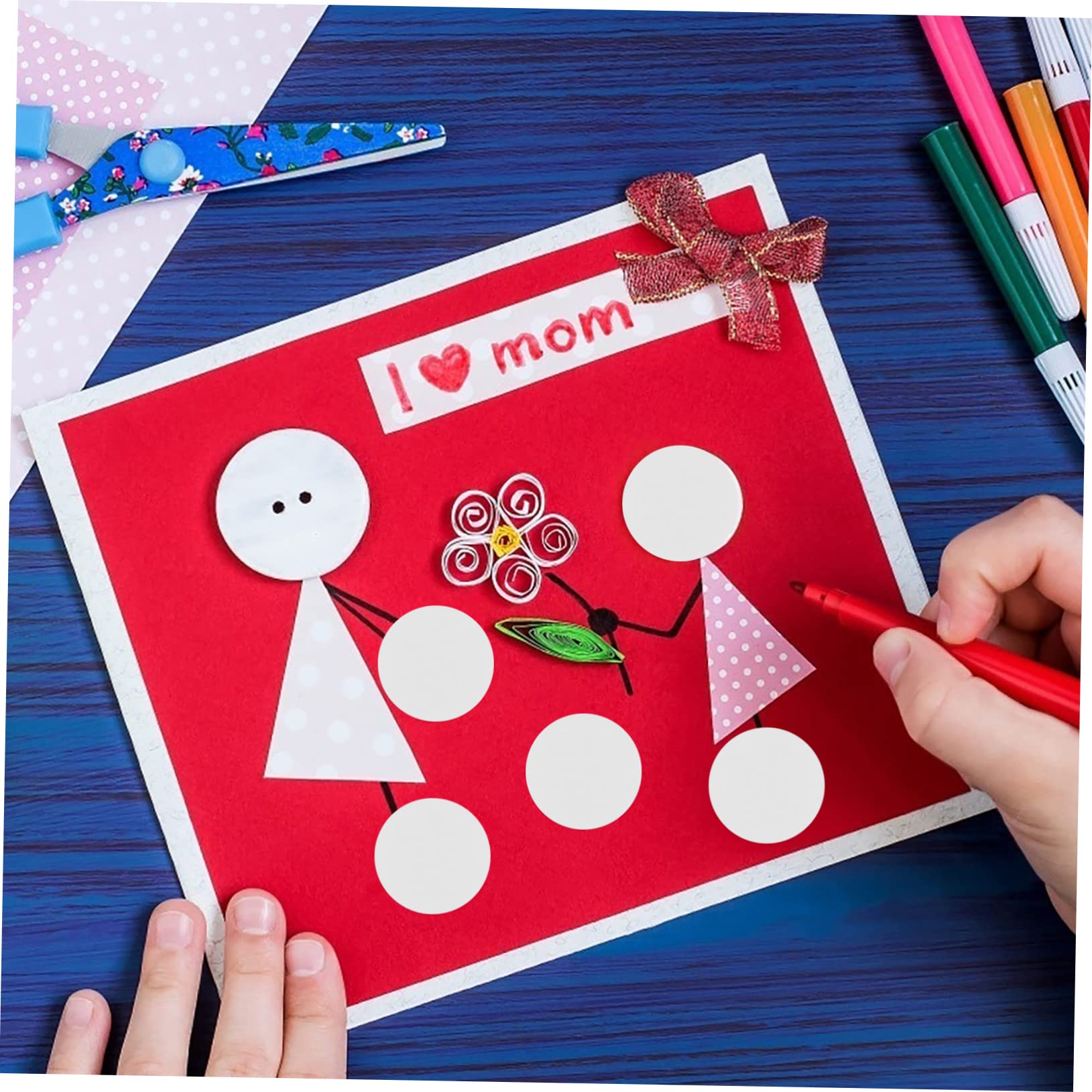 Operitacx 300pcs Round Double-Sided Acrylic Dots Adhesive Stickers Removable Double-Sided Tape Dots for Crafts