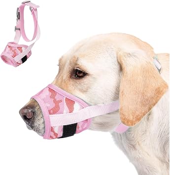 Dog Muzzle, Soft Breathable Mesh Pet Muzzle for Grooming Training