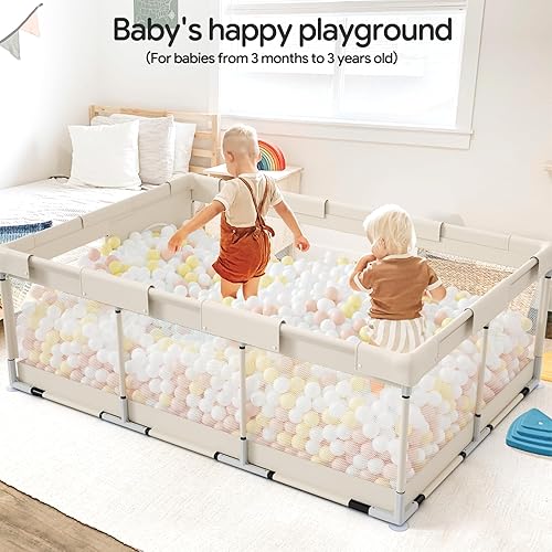 Miniatura 6 de Fodoss Baby Playpen, 71x47inch Large Playpen for Babies and Toddlers, Indoor & Outdoor Play Yard, Baby Fence Play Area