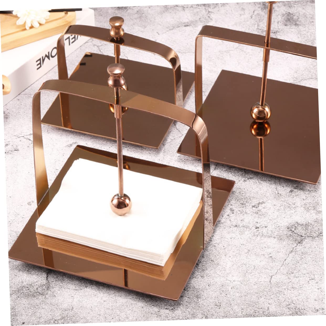 Servilletero de Acero Inoxidable, Soporte Creativo para Servilletas, Resistente Corrosión, para Mesa de Hogar y Comedor