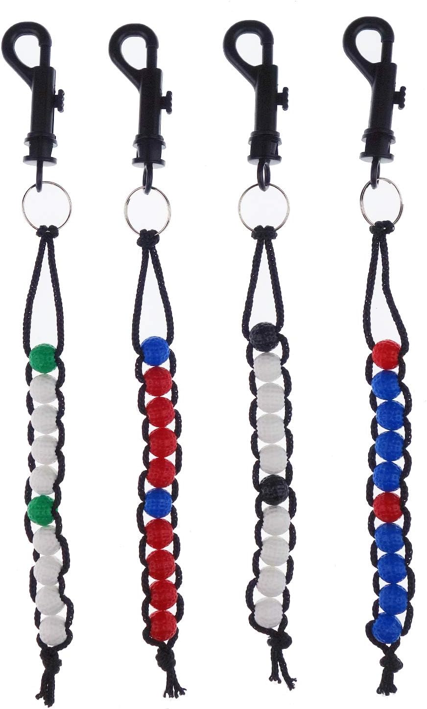 4 Pack Golf Beads Count Stroke Score Counter, 4 Colors