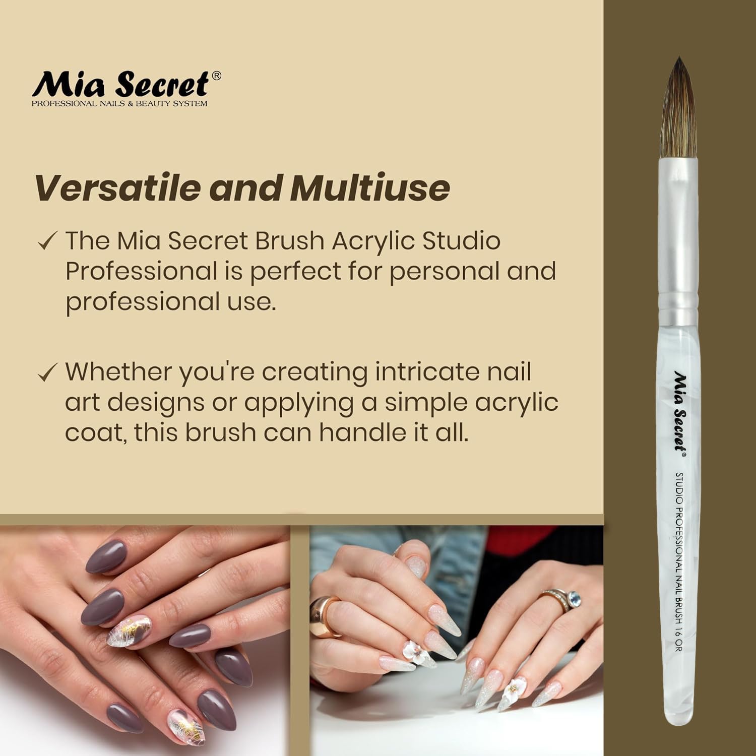 Mia Secret - Brush - (Acrylic) Studio Professional (16 OR)