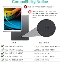 FOGARI iPad Billentyűzet Tok Trackpaddal - Vezeték Nélküli Leválasztható AZERTY Billentyűzet iPad 9/8/7, Air 3, Pro 10.5 Modellekhez, Ceruza 2