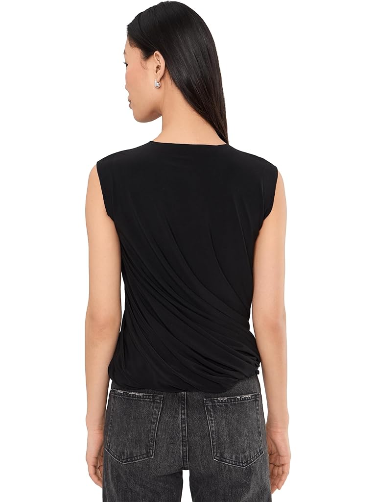 Black Norma Kamali Sleeveless Twist Top