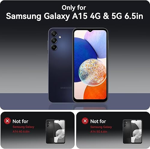 Miniatura 2 de RC1WD Funda magnética para Samsung Galaxy A15, Samsung A15 5G con protector de pantalla, protección contra caídas de grado militar Funda protectora